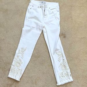 Free People white jeans